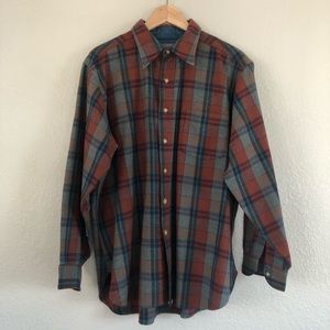 Pendleton virgin wool flannel button up XL